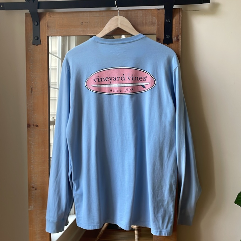 Vineyard Vines Long Board Pocket Tee Shirt Size M